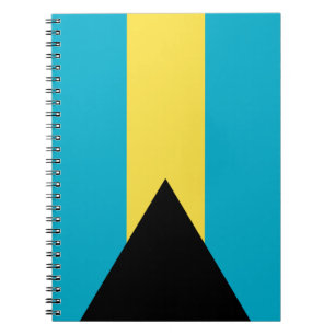 Patriotic Bahamian Flagga Anteckningsbok Med Spiral