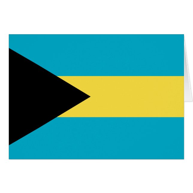 Patriotic Bahamian Flagga Hälsningskort (Framsidan Horizontal)