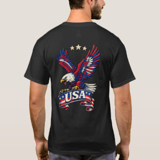 Patriotic Bald Eagle USA T Shirt