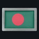 Patriotic Bangladesh Flagga Bälte Buckle<br><div class="desc">Bangladesh nationella flagga.</div>