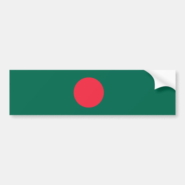 Patriotic Bangladesh Flagga Bildekal (Framsidan)