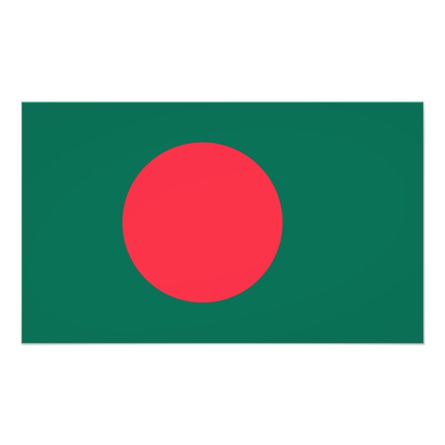 Patriotic Bangladesh Flagga Fototryck (Framsidan)