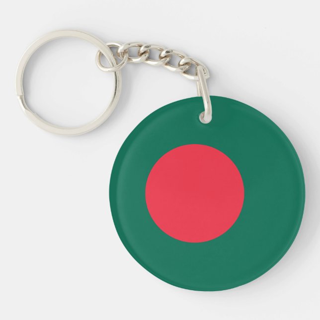 Patriotic Bangladesh Flagga Keychain (Framsidan)