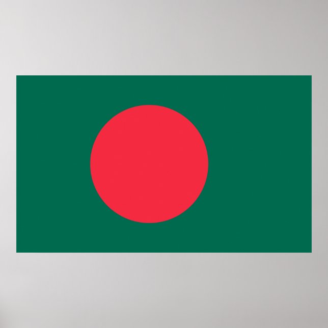 Patriotic Bangladesh Flagga Poster (Framsidan)