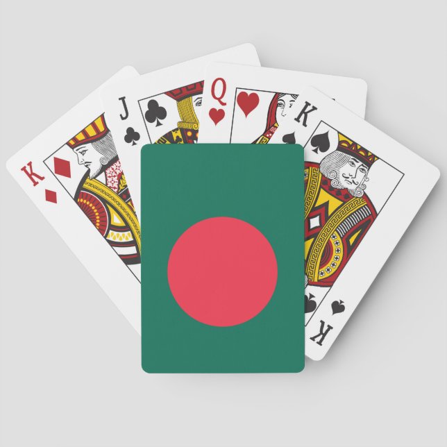 Patriotic Bangladesh Flagga Spelkort (Baksidan)