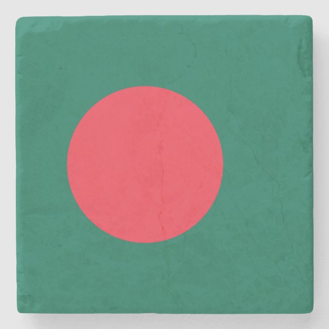 Patriotic Bangladesh Flagga Stenunderlägg (Framsidan)