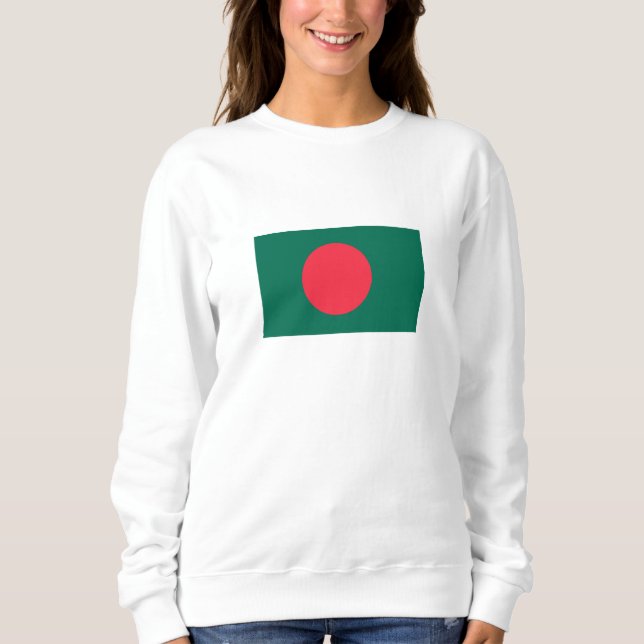 Patriotic Bangladesh Flagga T Shirt (Framsida)