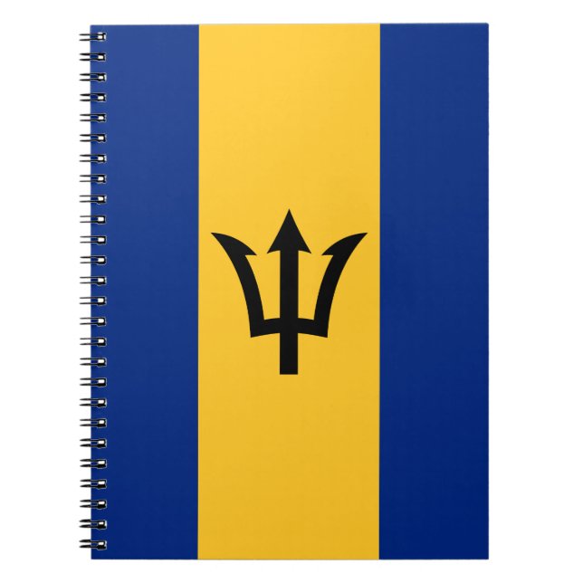 Patriotic Barbados Flagga Anteckningsbok (Framsidan)