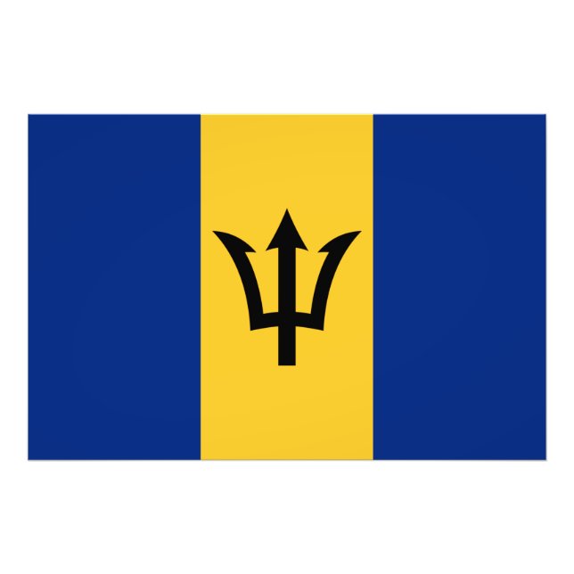 Patriotic Barbados Flagga Fototryck (Framsidan)