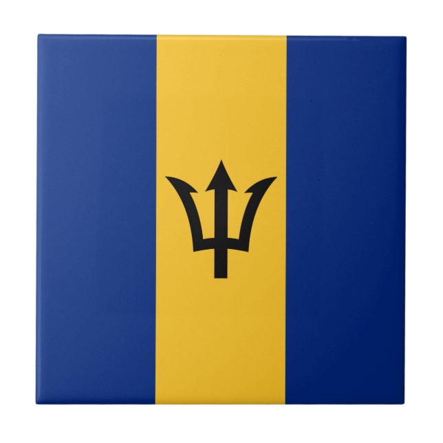 Patriotic Barbados Flagga Kakelplatta (Framsidan)
