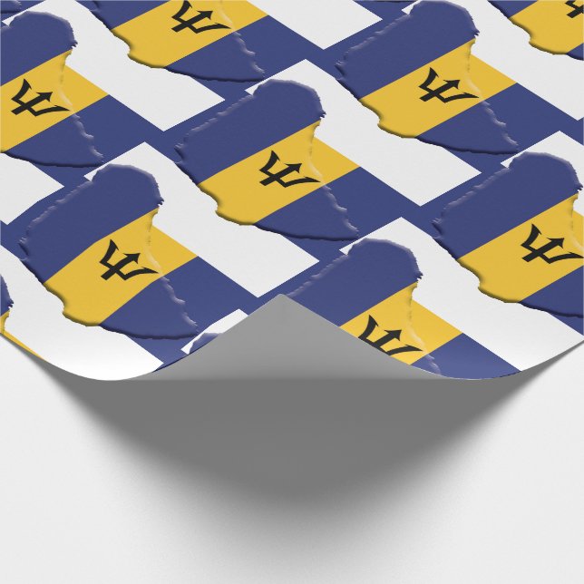 Patriotic BARBADOS FLAGGA KARTA Presentpapper (Hörn)