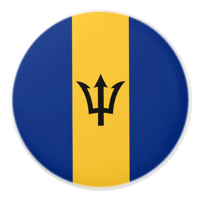 Patriotic Barbados Flagga Knopp (Framsidan)