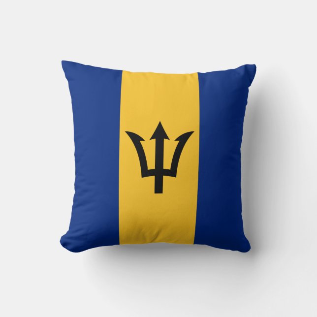 Patriotic Barbados Flagga Kudde (Framsida)
