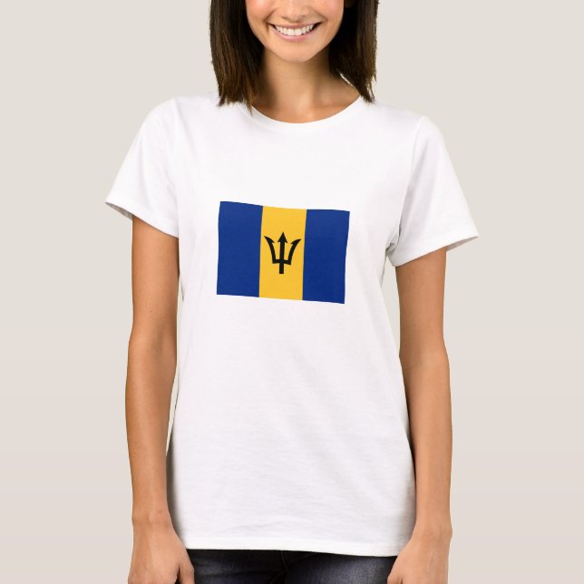 Patriotic Barbados Flagga T Shirt (Framsida)