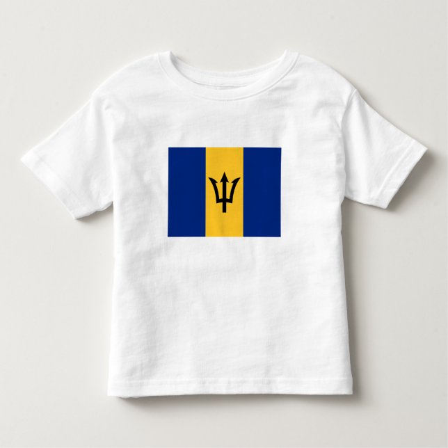 Patriotic Barbados Flagga T Shirt (Framsida)