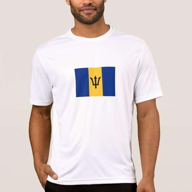 Patriotic Barbados Flagga T Shirt (Framsida)
