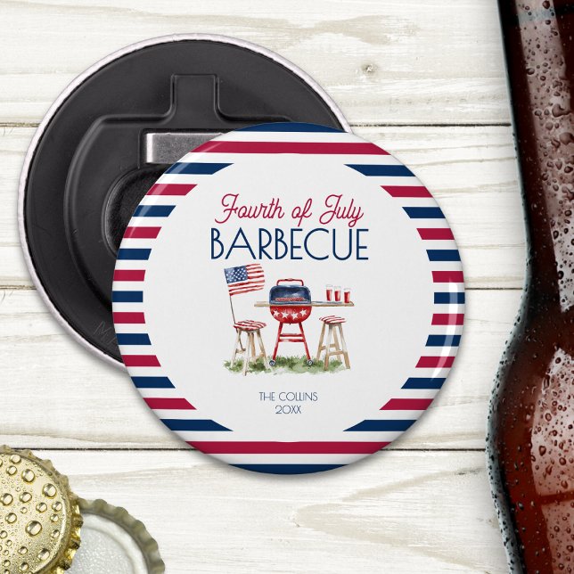Patriotic Barbecue Flagga 4 juli, sommaren Party Flasköppnare (Patriotic Barbecue Flag 4th of July Summer Party Bottle Opener)