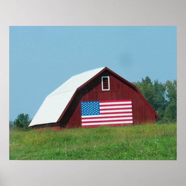 Patriotic Barn i delstaten New York Poster (Framsidan)