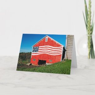 Patriotic Barn Kort