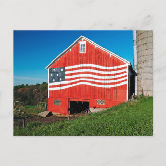 Patriotic Barn Vykort