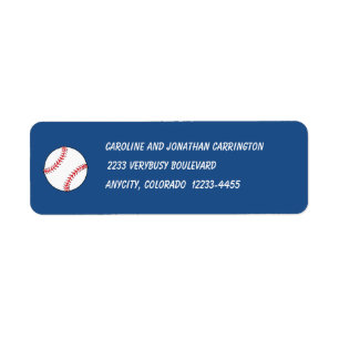 Patriotic Baseball Return-adressetikett Returadress Etikett