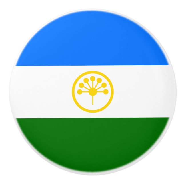 Patriotic Bashkortostan Flagga Knopp (Framsidan)