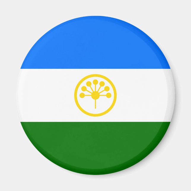 Patriotic Bashkortostan Flagga Magnet (Framsidan)