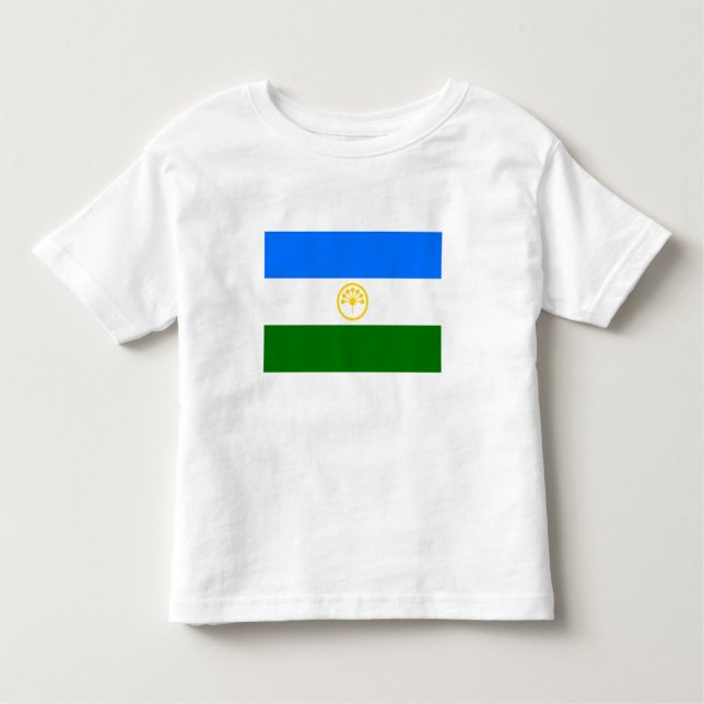 Patriotic Bashkortostan Flagga T Shirt (Framsida)