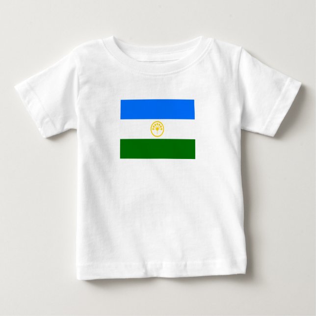 Patriotic Bashkortostan Flagga T Shirt (Framsida)