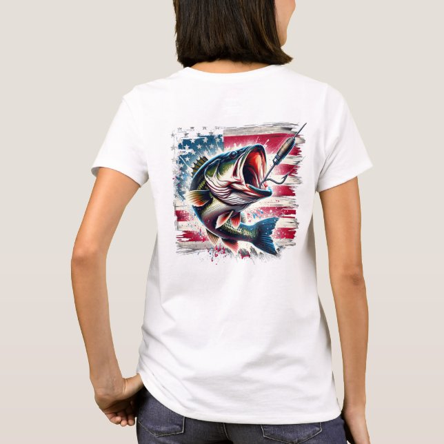 Patriotic Bass Women's T-Shirt (Baksida)