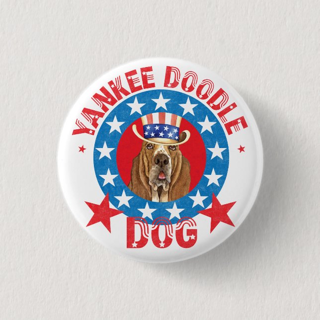 Patriotic Basset Knapp (Framsida)