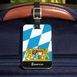 Patriotic Bavaria Luggage Tags, Bayern Flagga Bagagebricka