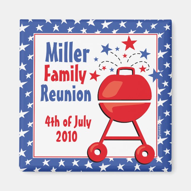 Patriotic BBQ-Anpassningsbar Magnet (Framsidan)