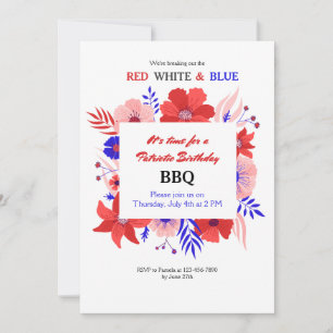 Patriotic BBQ Party-inbjudan Inbjudningar