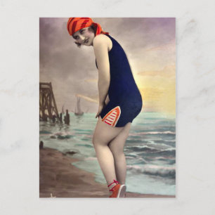 Patriotic Beachwear Vykort