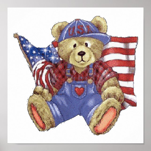 Patriotic Bear Poster (Framsidan)