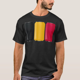 Patriotic Beer Cans Belgium Flagga T Shirt