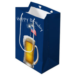 Patriotic Beer från födelsedagen med Sparklers