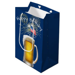 Patriotic Beer från födelsedagen med Sparklers