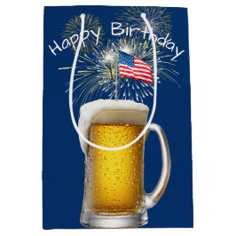 Patriotic Beer från födelsedagen med Sparklers