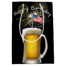 Patriotic Beer från födelsedagen med Sparklers