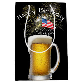 Patriotic Beer från födelsedagen med Sparklers