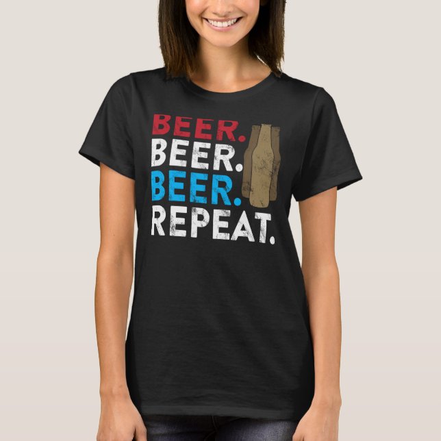 Patriotic Beer säger för öl Drinkers T Shirt (Framsida)