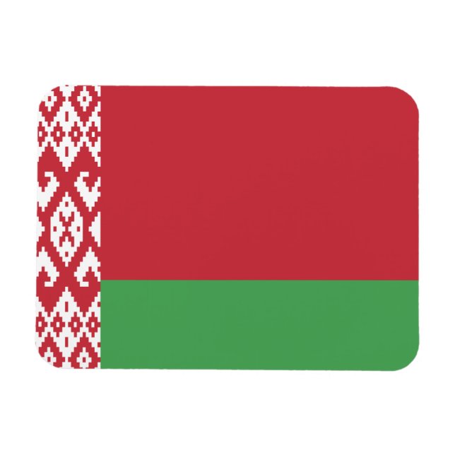 Patriotic Belarus Flagga Magnet (Horisontell)