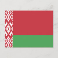 Patriotic Belarus Flagga Postcard