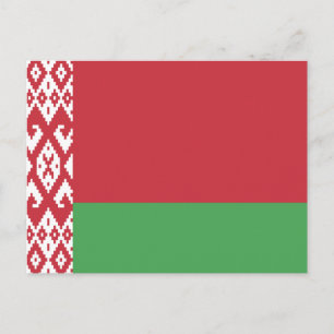 Patriotic Belarus Flagga Postcard Vykort