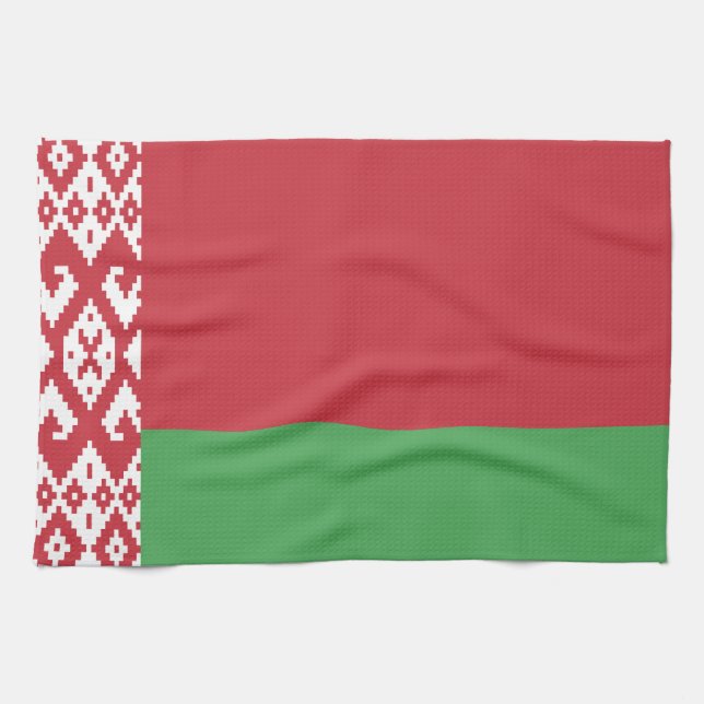 Patriotic Belarus Flagga Towel Kökshandduk (Horisontell)