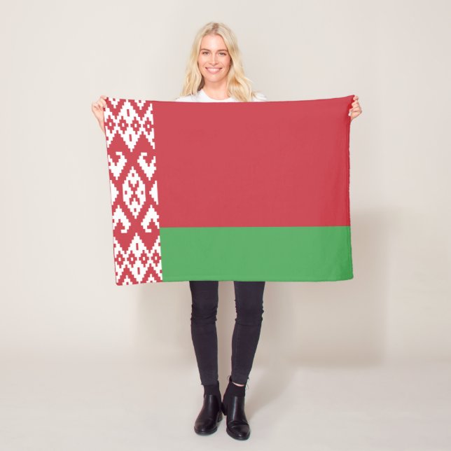 Patriotic Belarusian Flagga Fleece Blanket (På plats)