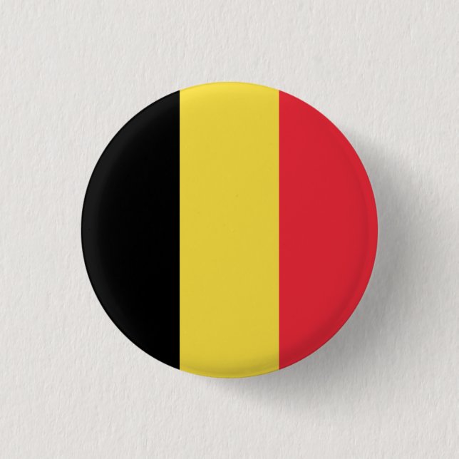 Patriotic Belgium Flagga Knapp (Framsida)