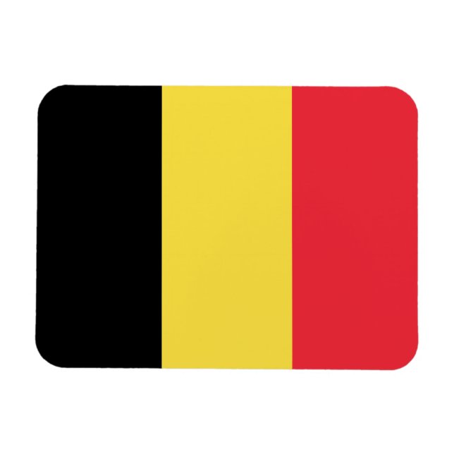Patriotic Belgium Flagga Magnet (Horisontell)